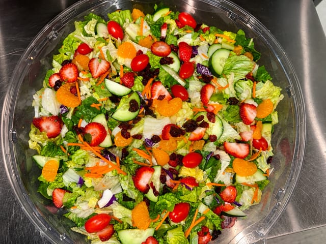 Mardi Gras Spinach Salad.